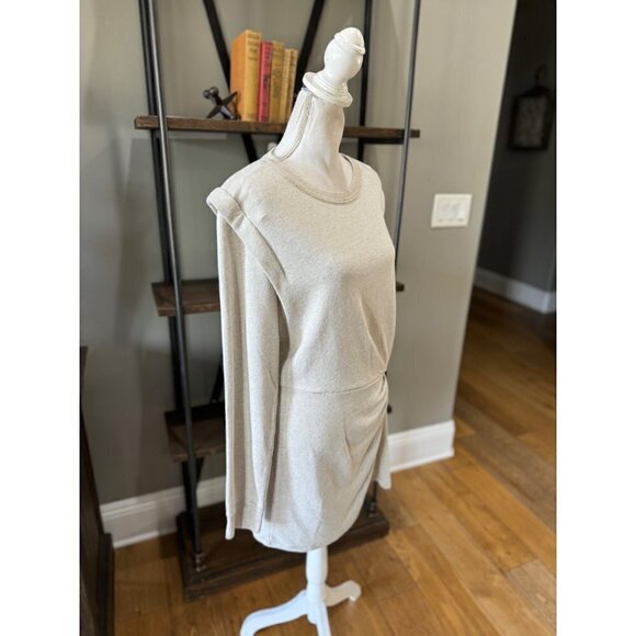 Etoile Isabel Marant Michaela Jersey Mini Dress Ecru Womens Size FR 42 US 10 - Picture 7 of 15